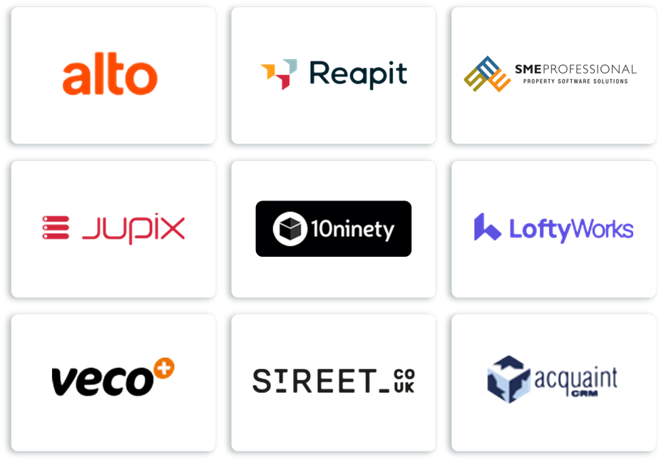 Client accounting software platforms: Alto, Reapit, SME Professional, Jupix, 10ninety, LoftyWorks, Veco, Street.co.uk and Acquaint