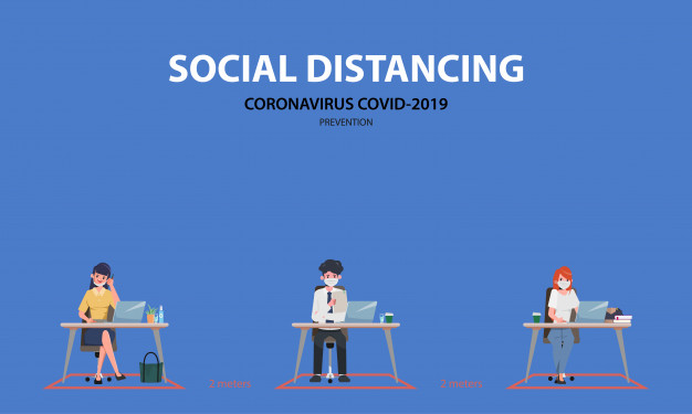 social distancing in the office
